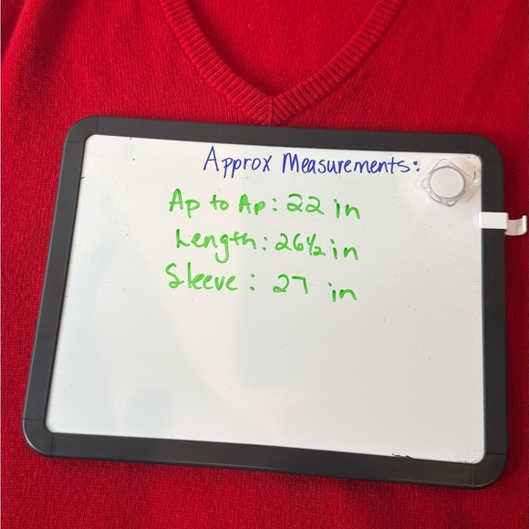 Polo‎ Ralph Lauren Red 100% Wool V-neck Pony Sweater Pullover Size Large Unisex - Picture 8 of 8